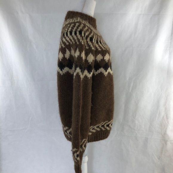 Handknitted Iceland 100% pure wool sweater-Large - Picture 5 of 6
